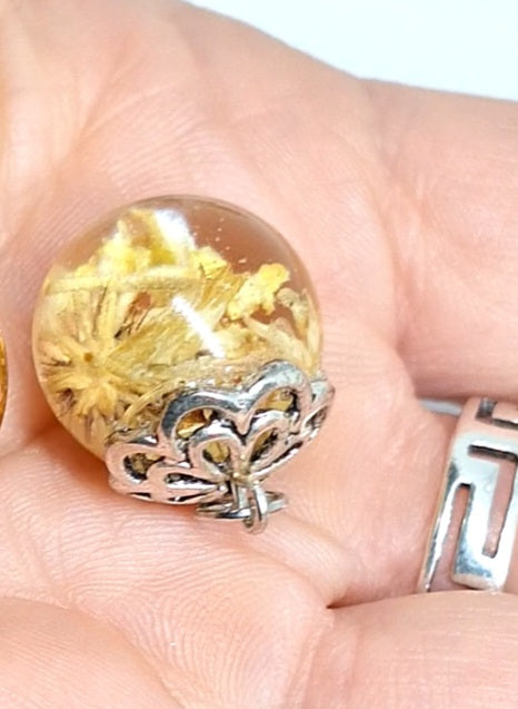 Collier sphère fleurs