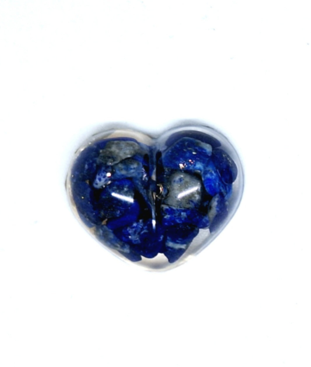 Orgonite Cœur S - Lapis-lazuli, or, lune 💙