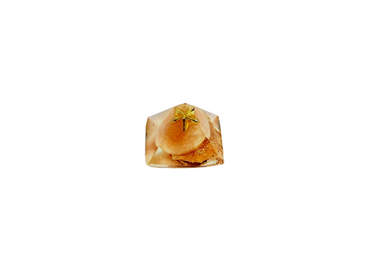 Orgonite pyramide XXXS - Aventurine orange, or 🧡