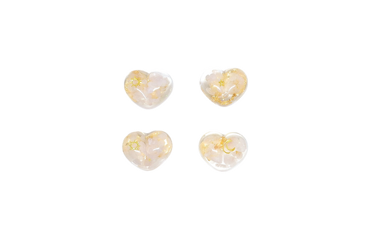 Orgonite Cœur S - Quartz rose, or, soleil, étoile ou lune 🩷