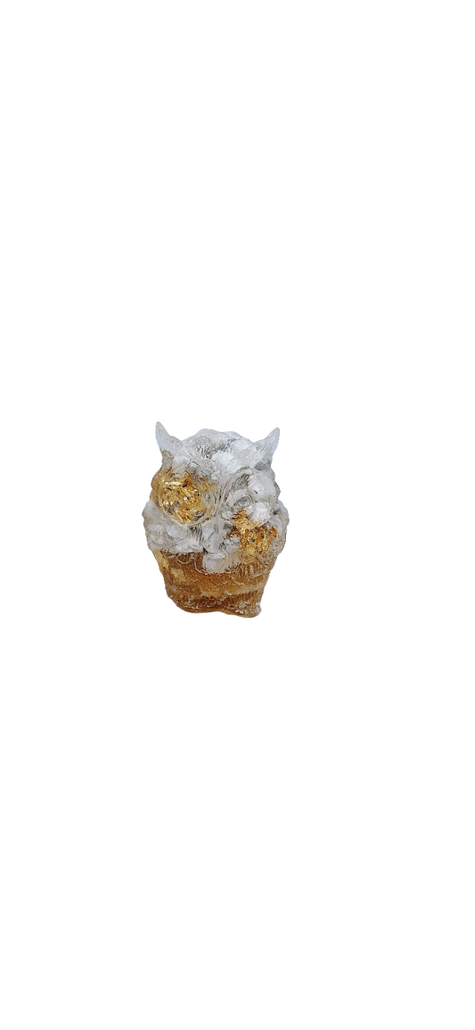 Chouette orgonite Howlite -Or
