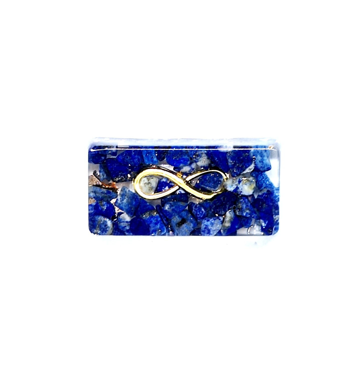 Orgonite lingot - Lapis-lazuli, infini ou étoile, or