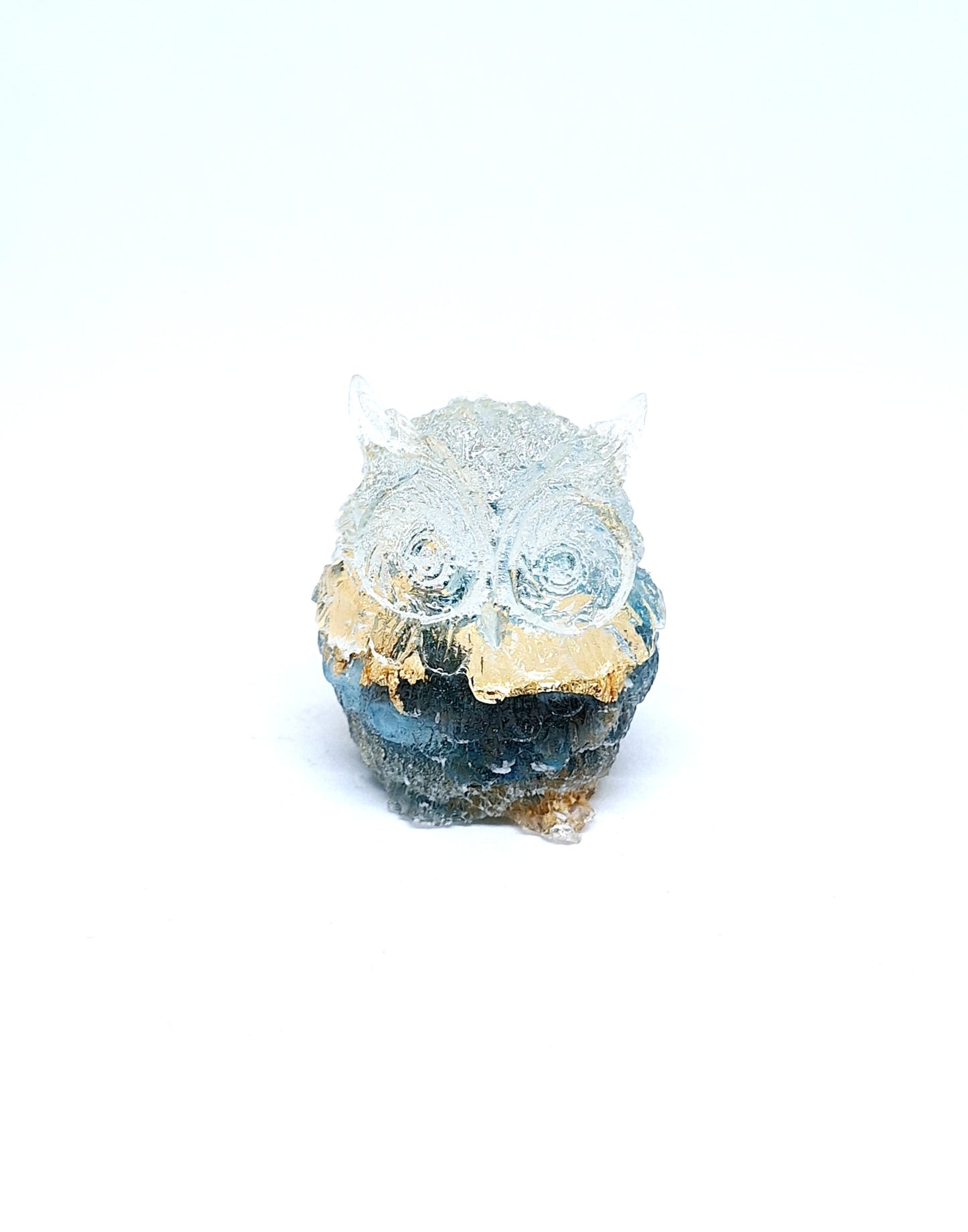 Chouette orgonite Apatite - Or