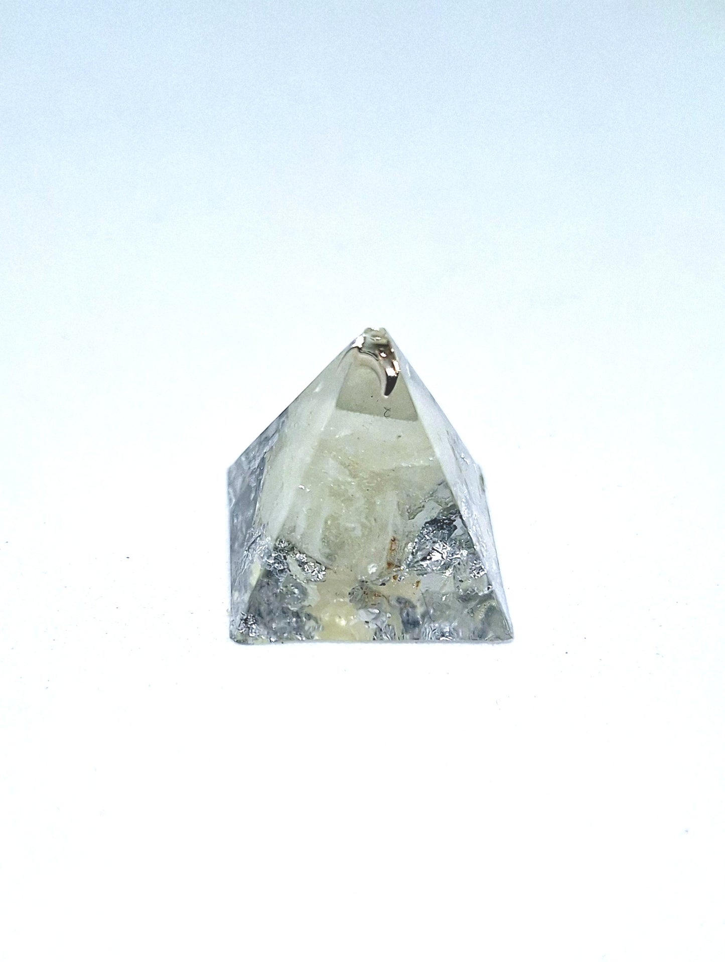 Orgonite pyramide XXS - Citrine, aluminium 💛