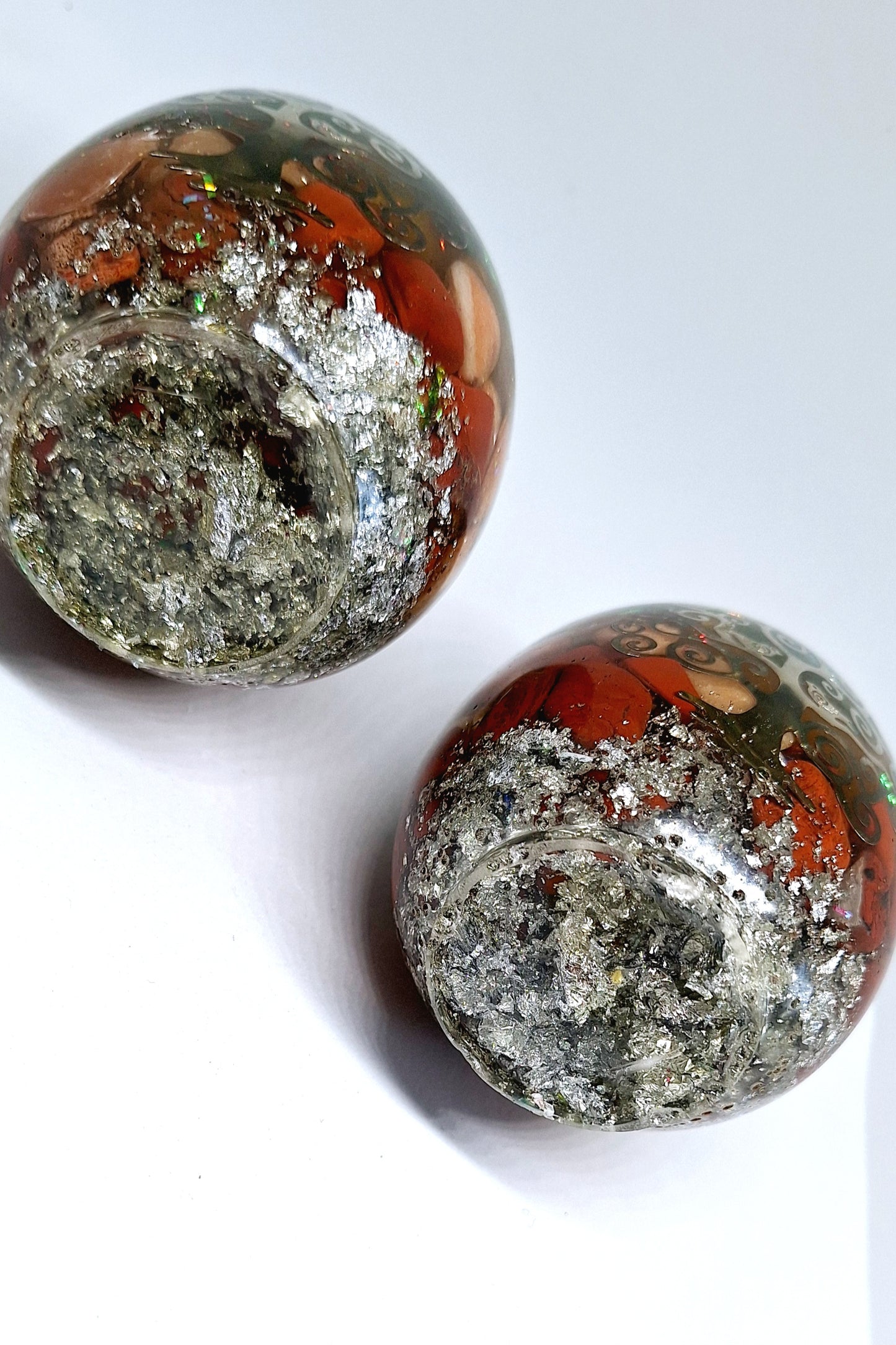 Œuf XL - Orgonite de rééquilibrage global et d'harmonisation des chakras, arbre de vie, aluminium