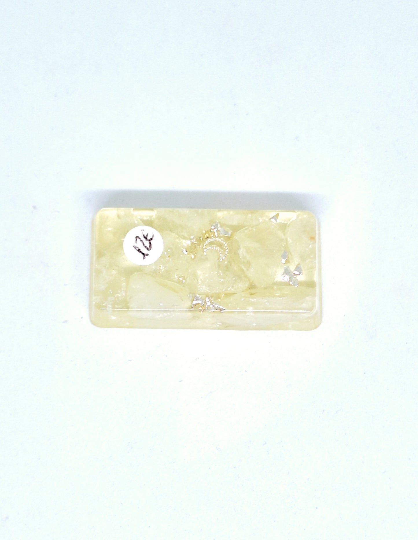 Orgonite lingot - Citrine, lune, aluminium