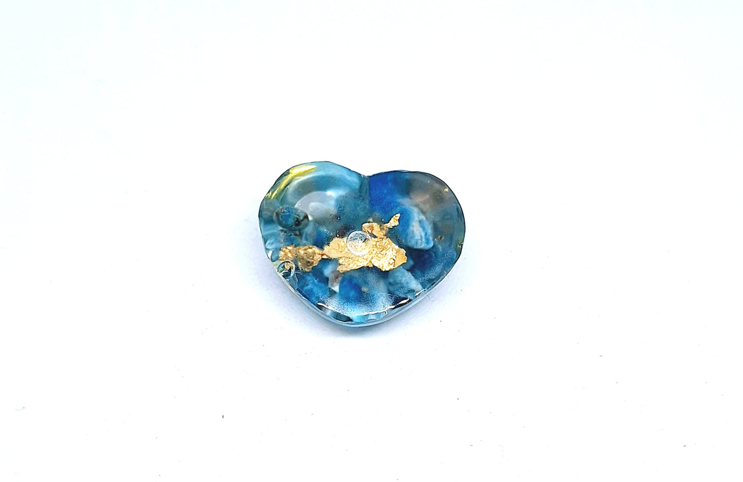 Orgonite Cœur S - Apatite, or, lune ou soleil 🩵