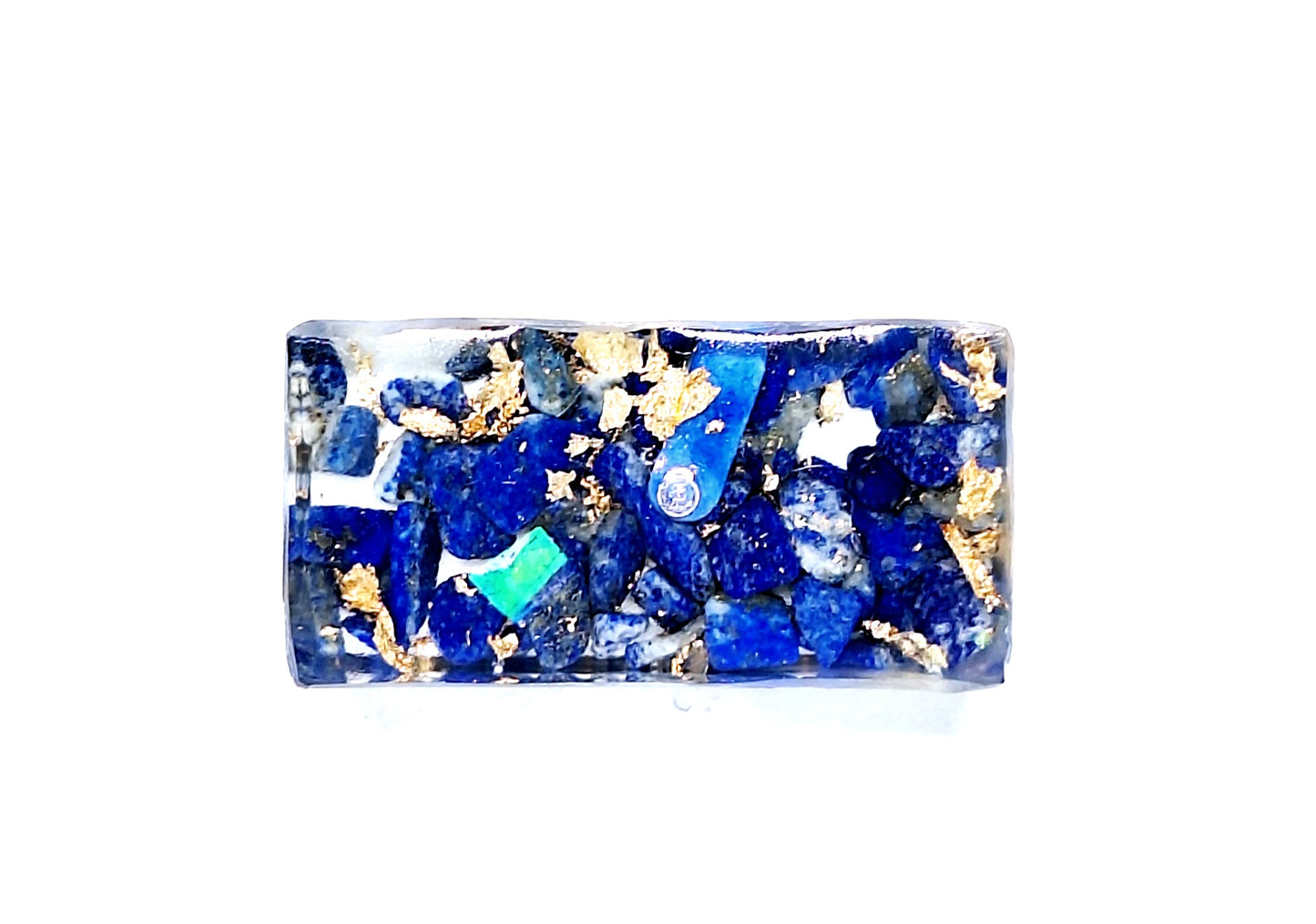 Orgonite lingot - Lapis-lazuli, infini ou étoile, or