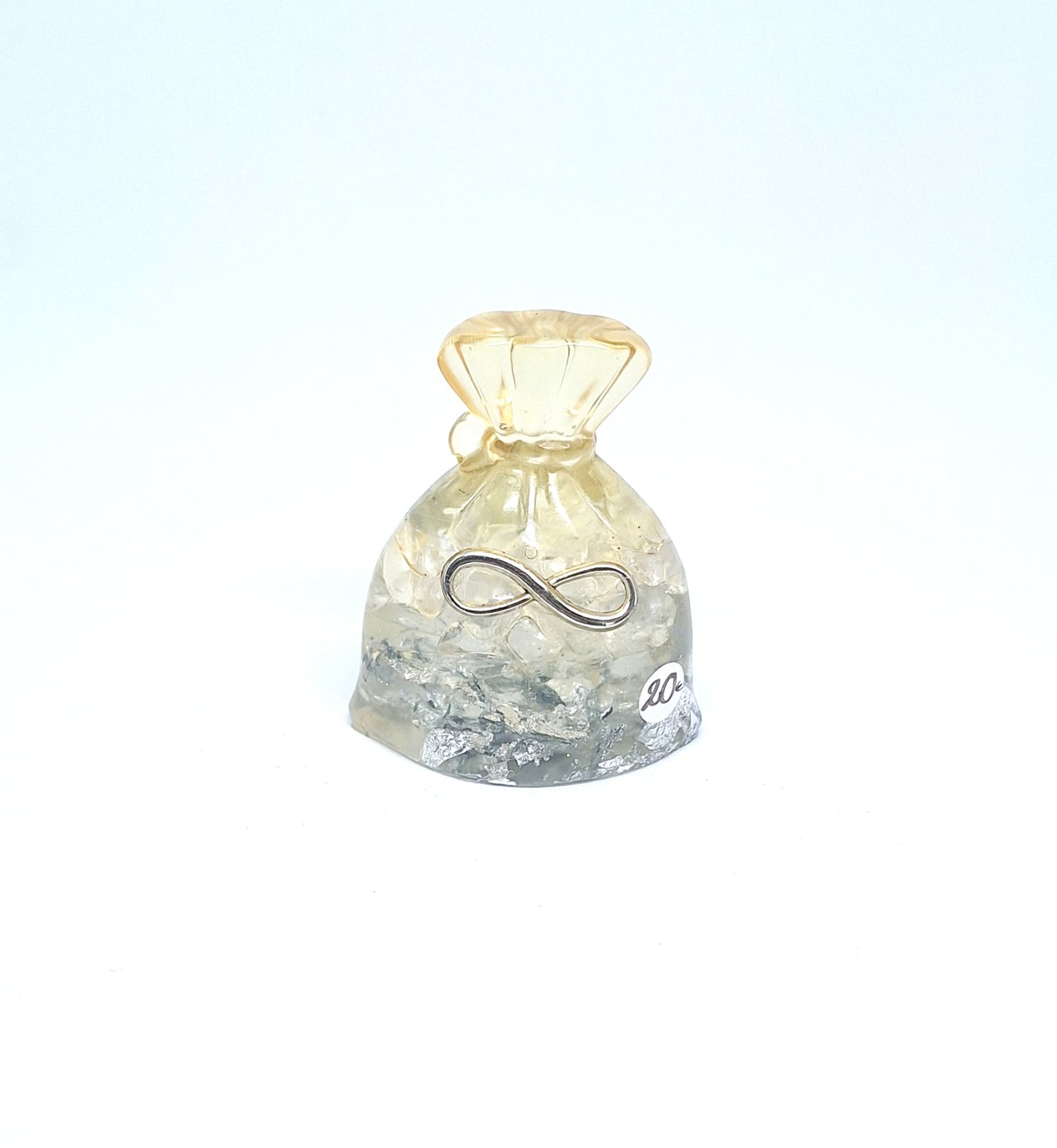 Orgonite Sachet - Quartz, infini, aluminium