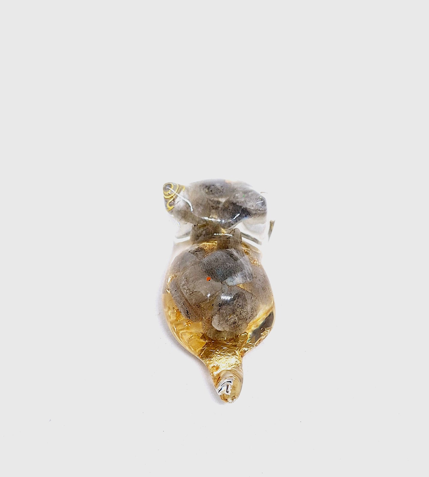 Chat orgonite Pierre de lune - Or ou Aluminium