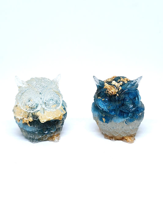 Chouette orgonite Apatite - Or
