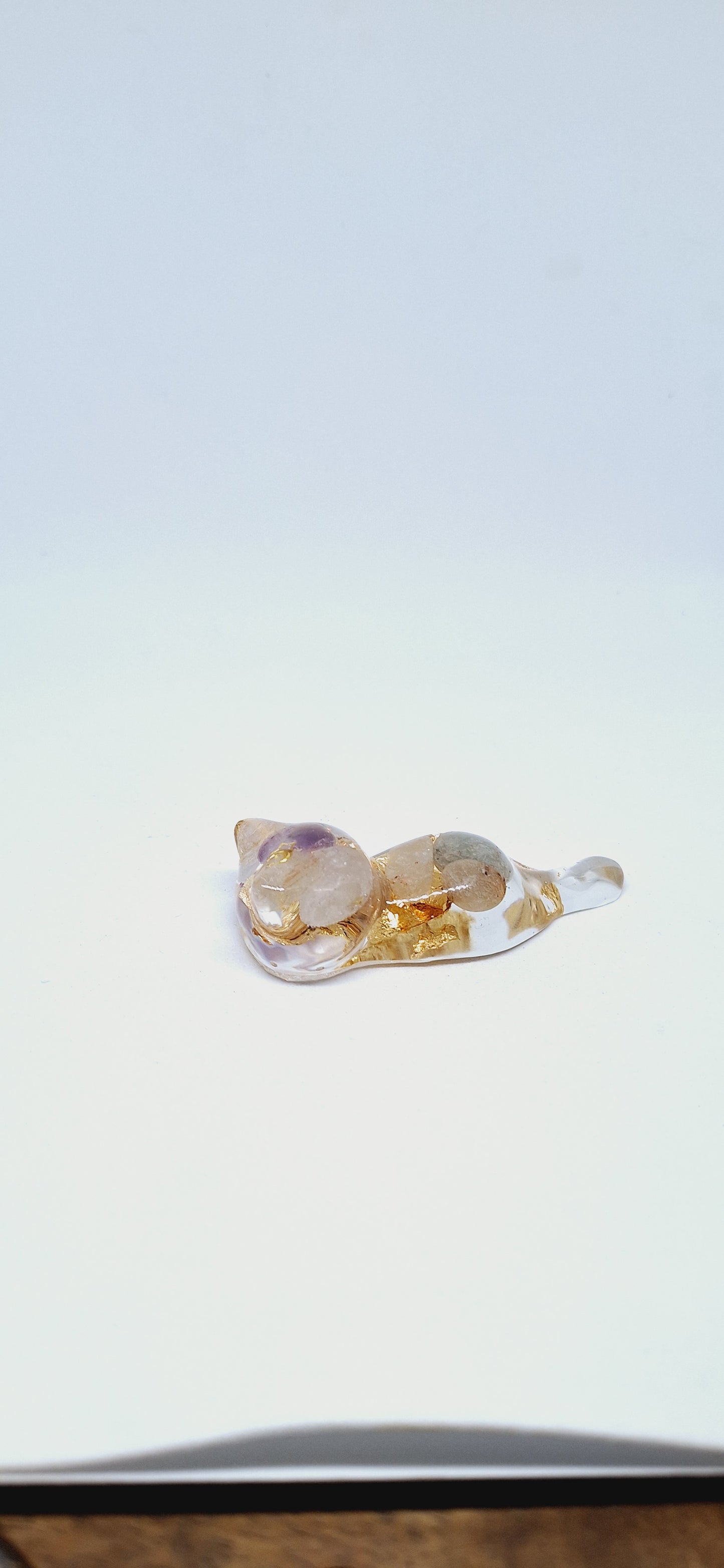 Chat orgonite Quartz rutile - Or