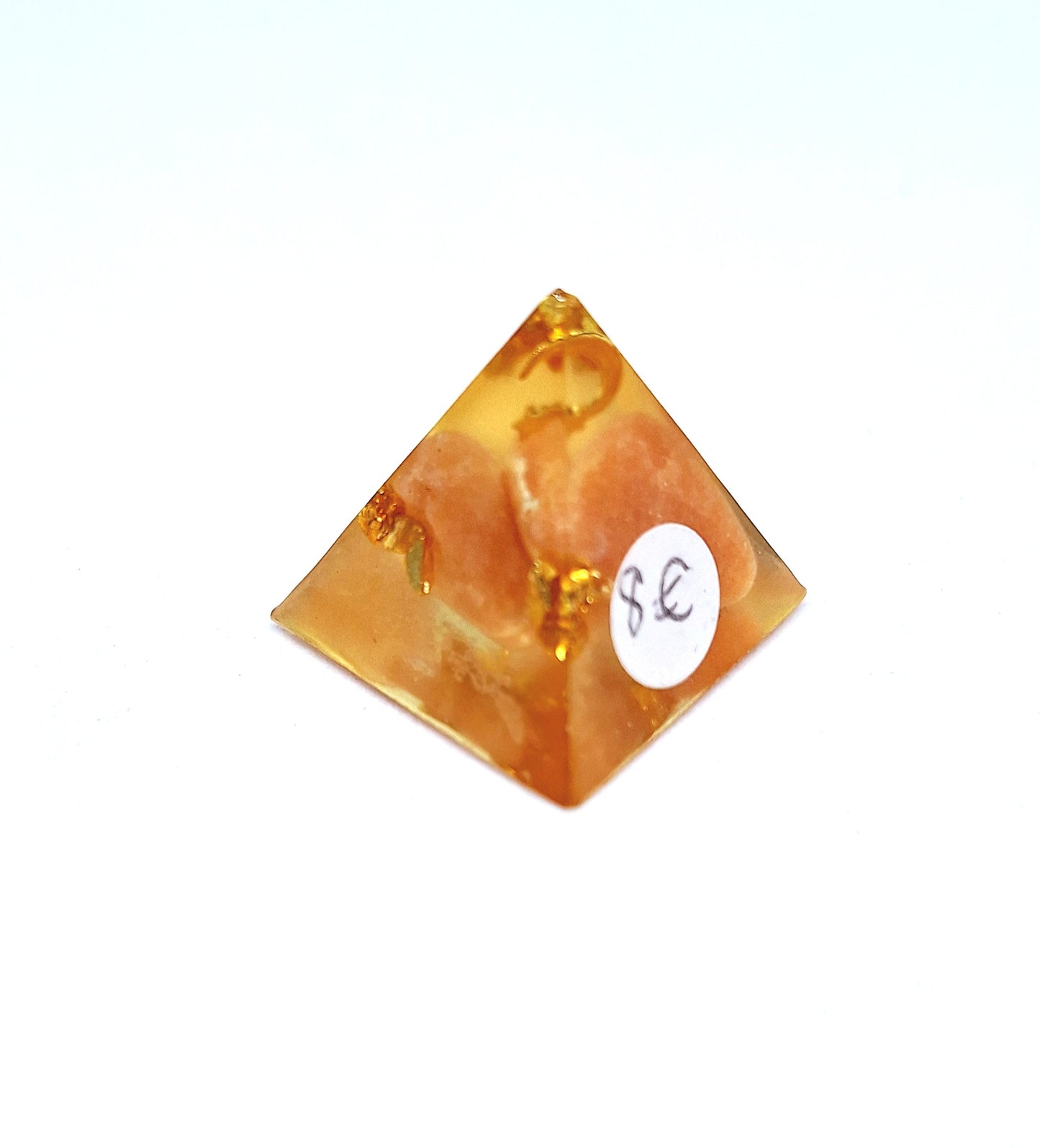 Orgonite pyramide XXS - Aventurine orange, laiton 🧡