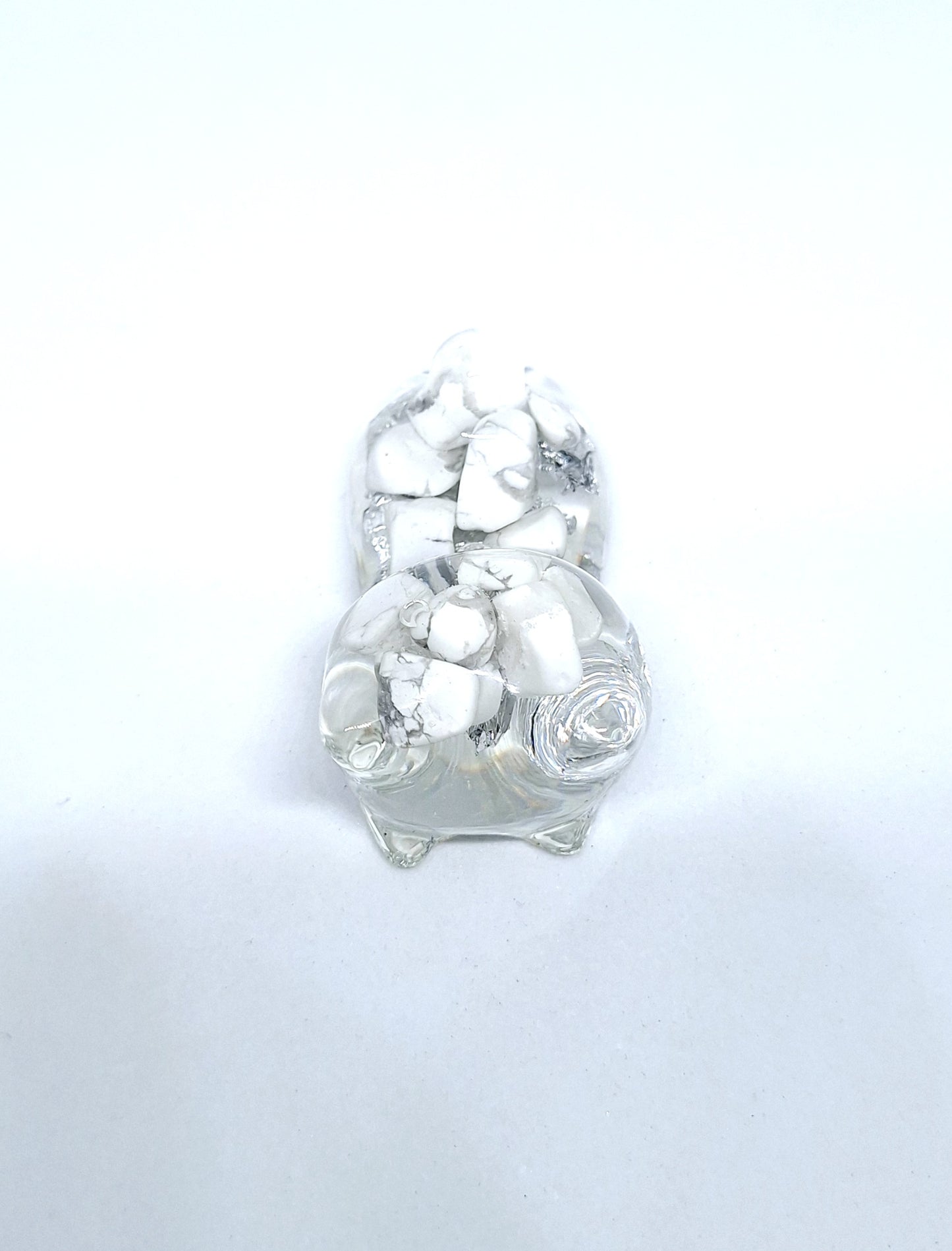 Chat orgonite Howlite  - Or ou Aluminium