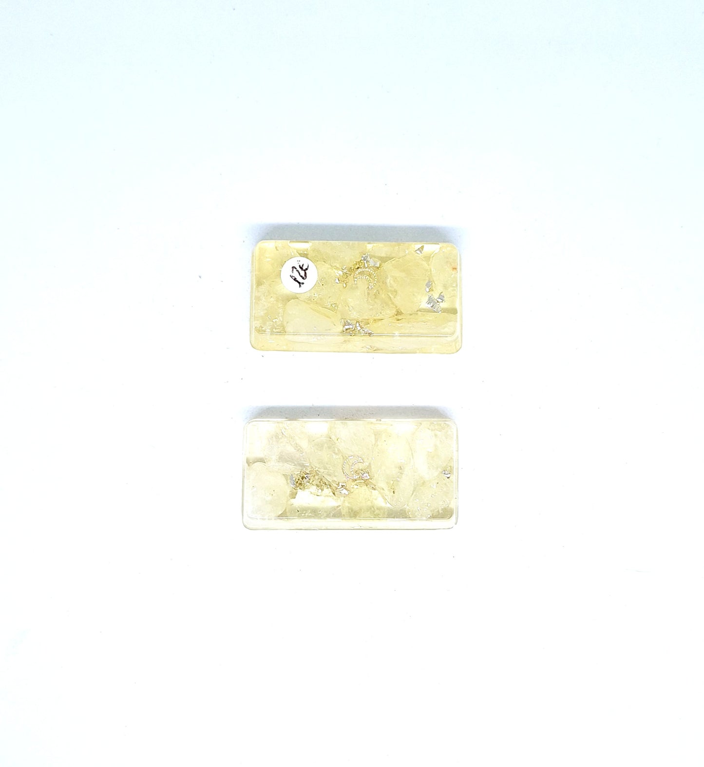 Orgonite lingot - Citrine, lune, aluminium