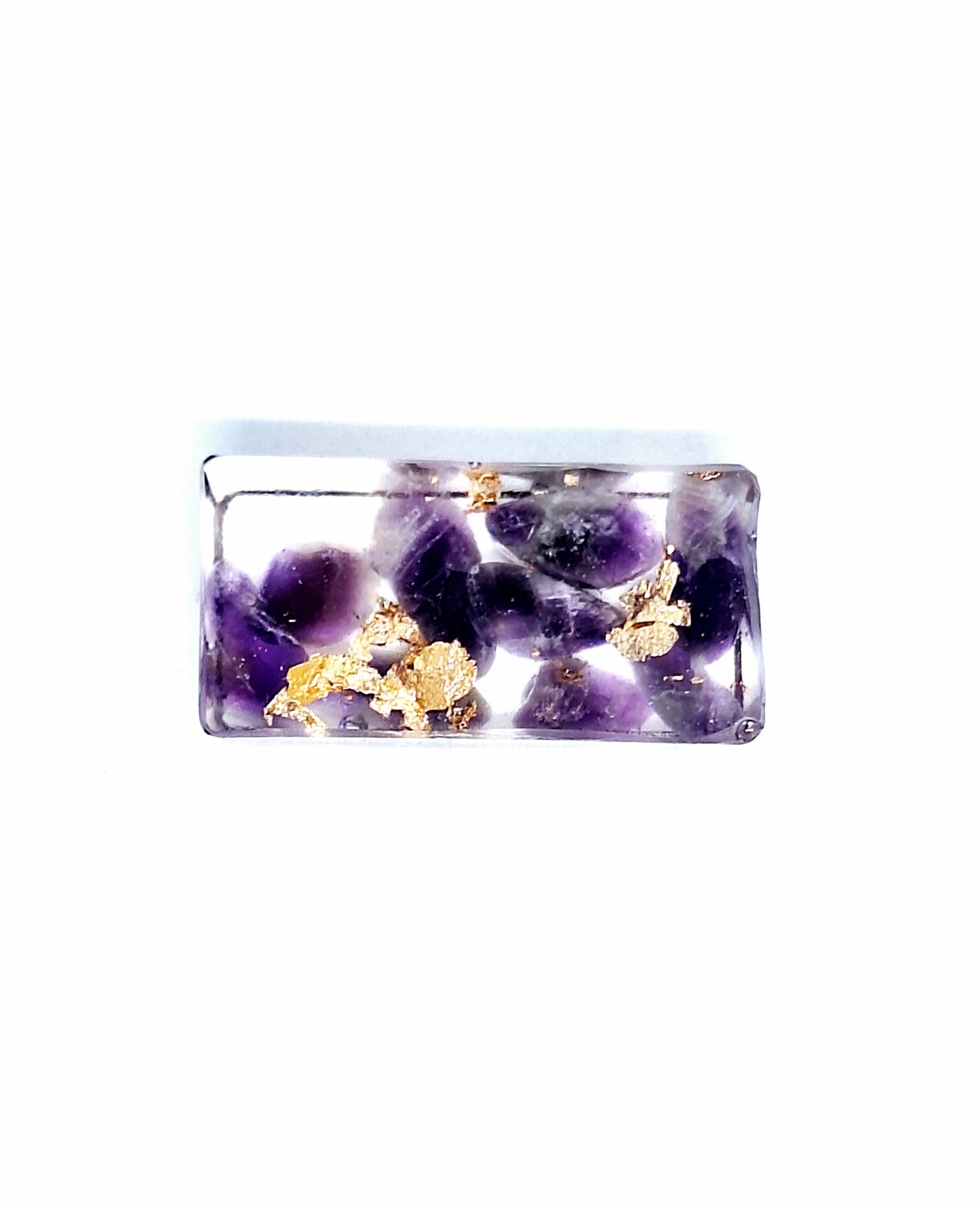 Orgonite lingot - Améthyste, infini, étoile, lune ou lune étoilée, or