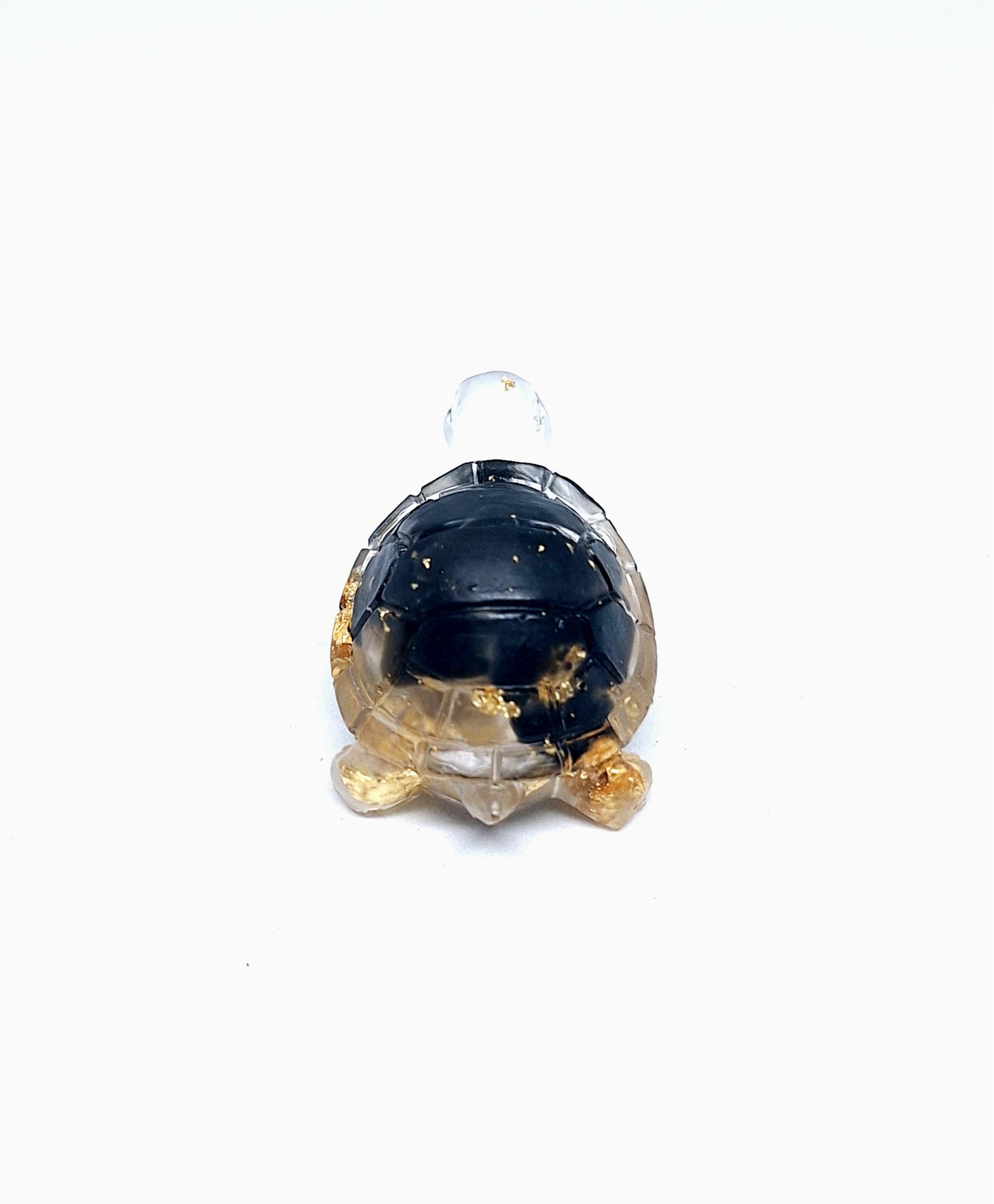 Tortue orgonite Obsidienne -Or