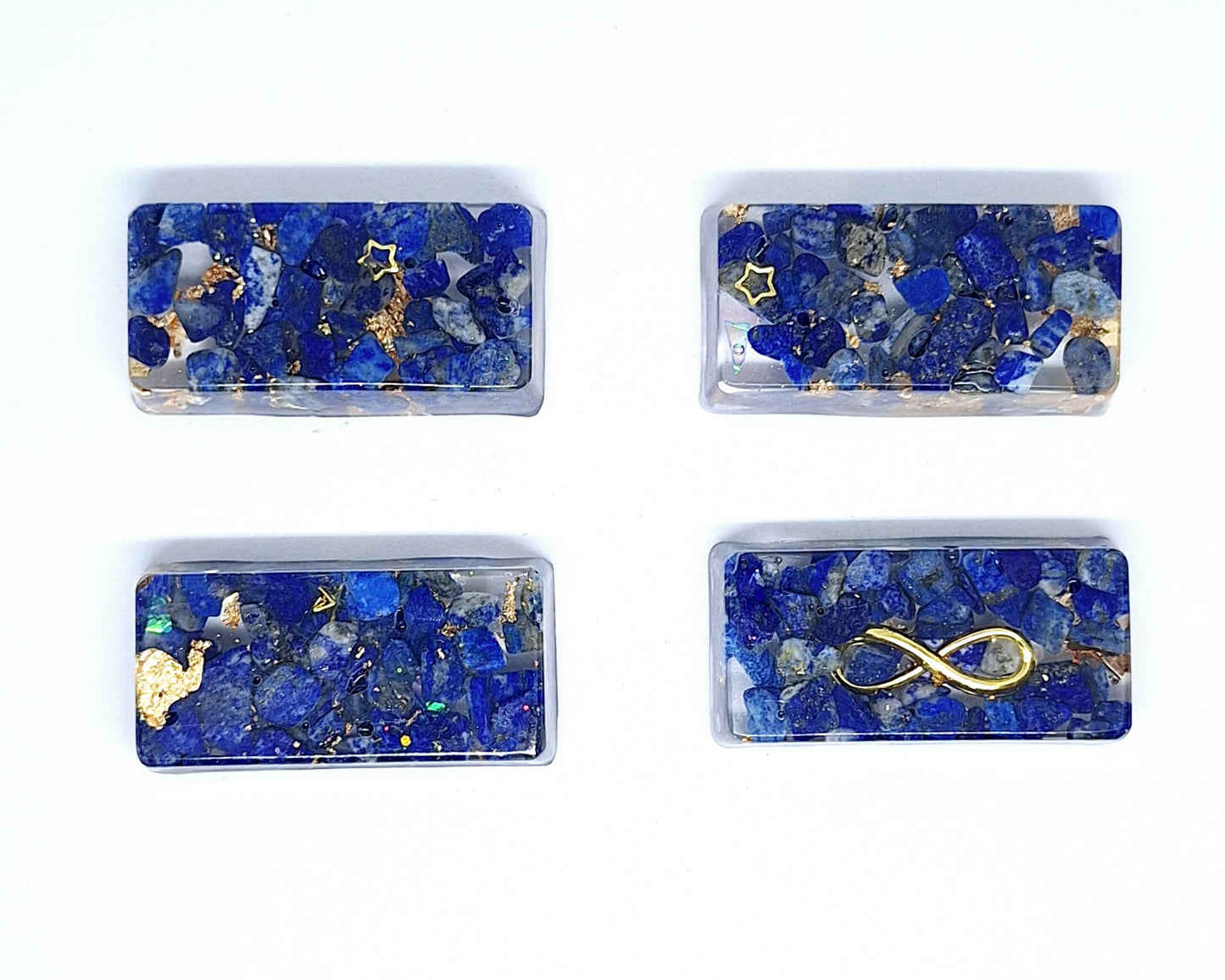 Orgonite lingot - Lapis-lazuli, infini ou étoile, or