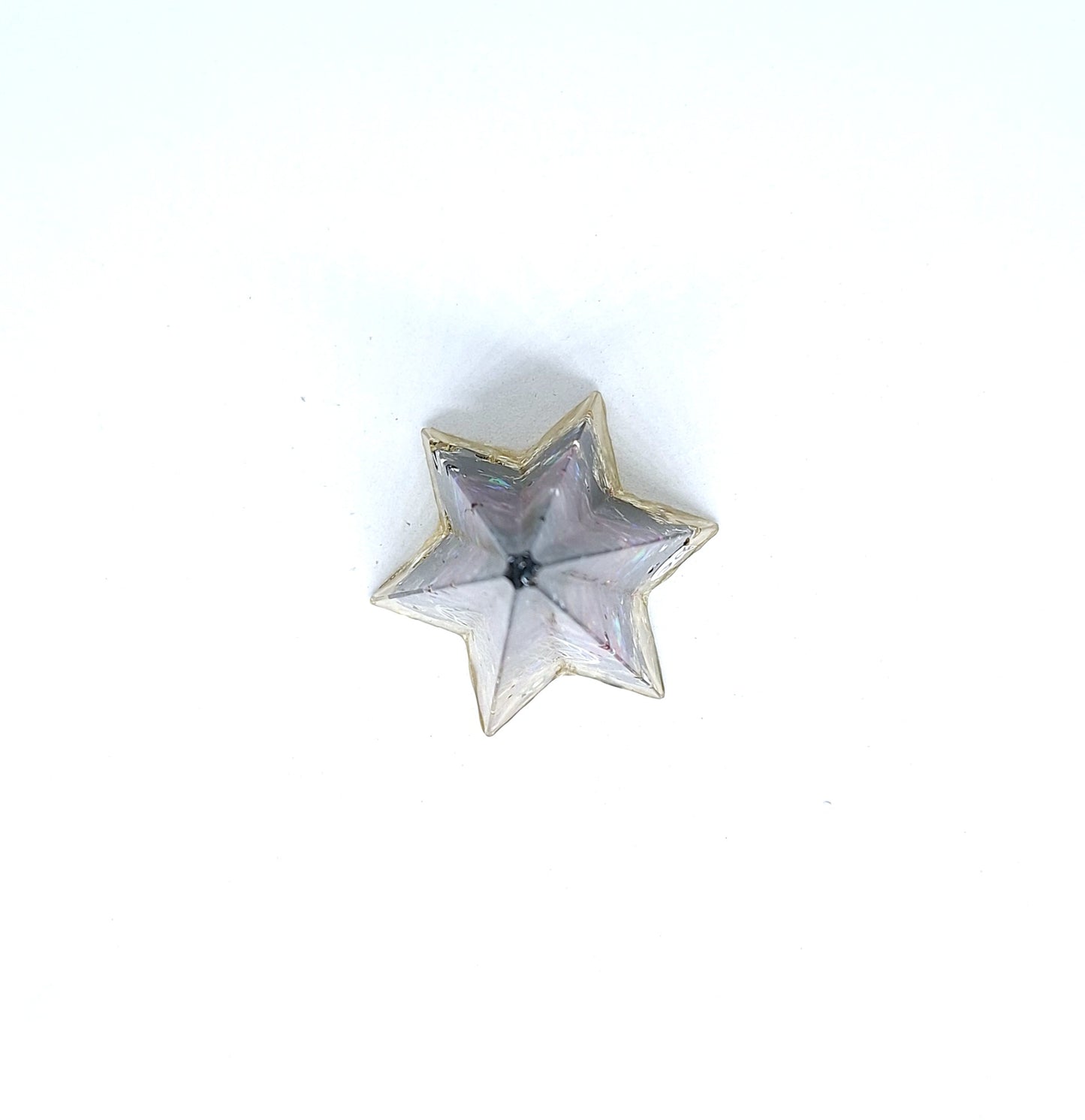 Orgonite - Poligone étoilée, fleur de vie, améthyste et obsidienne, aluminium