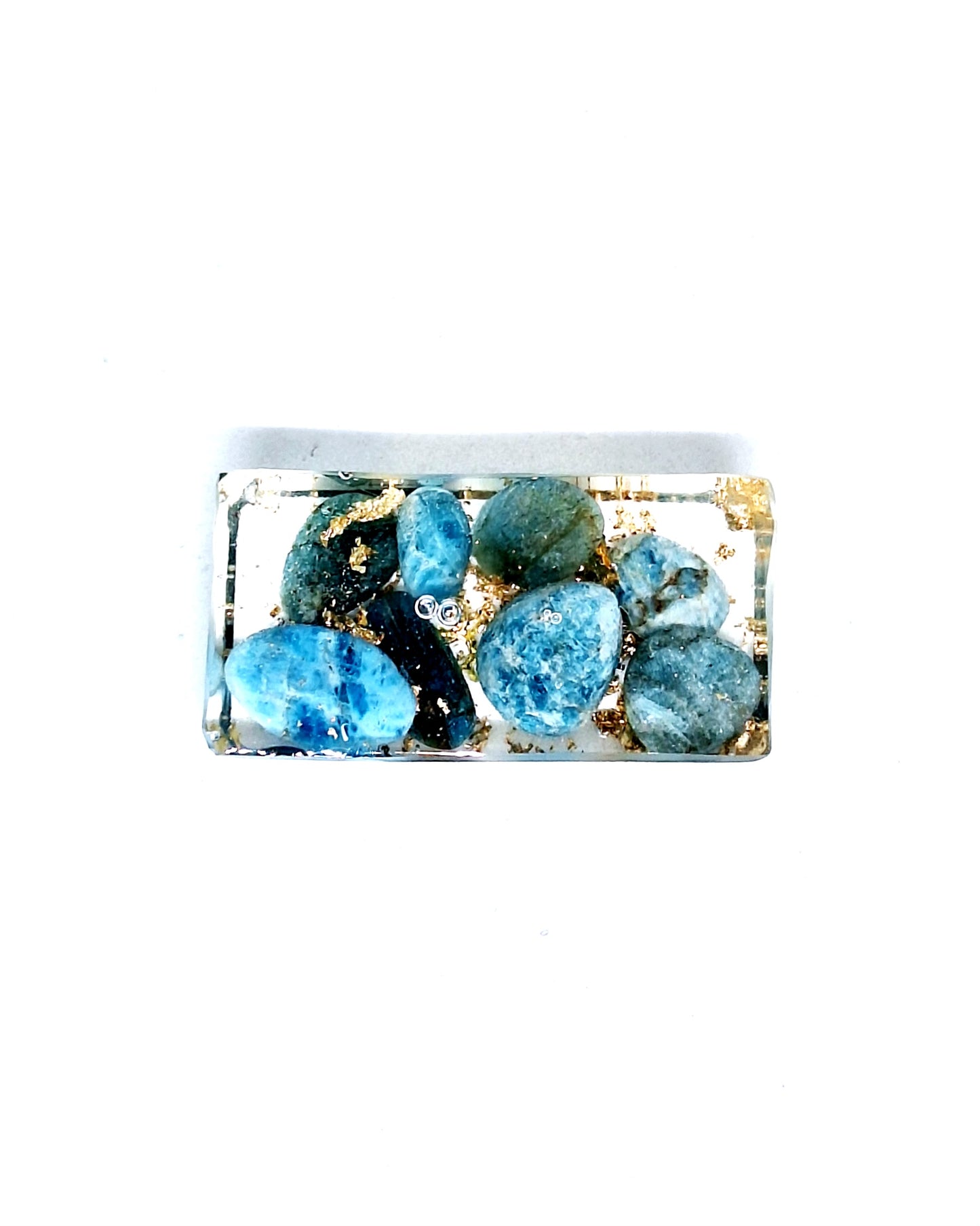 Orgonite lingot - Apatite, soleil, infini ou lune étoilée, or