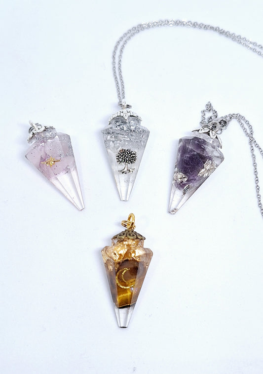 Collier pendule orgonite