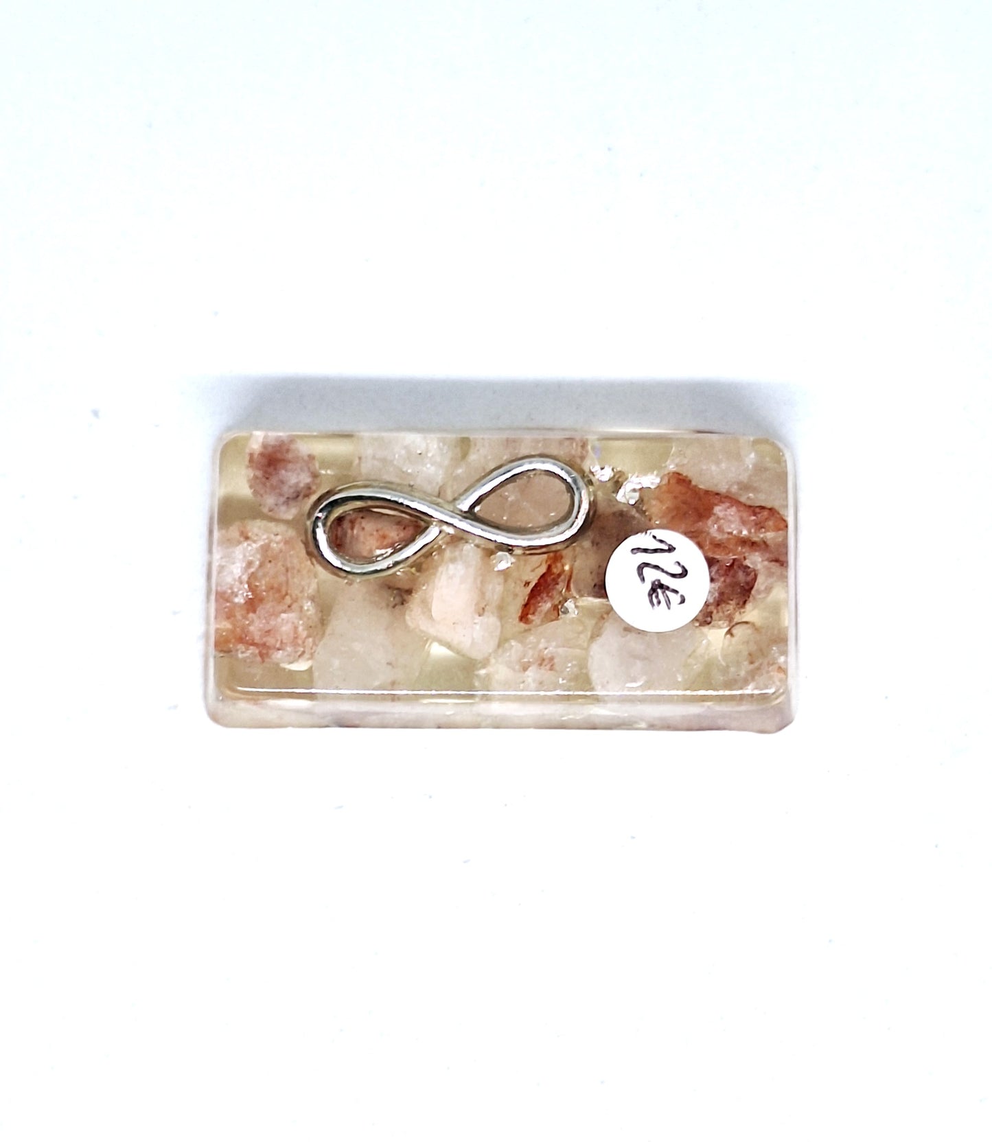 Orgonite lingot - Quartz hematoïde, infini, aluminium