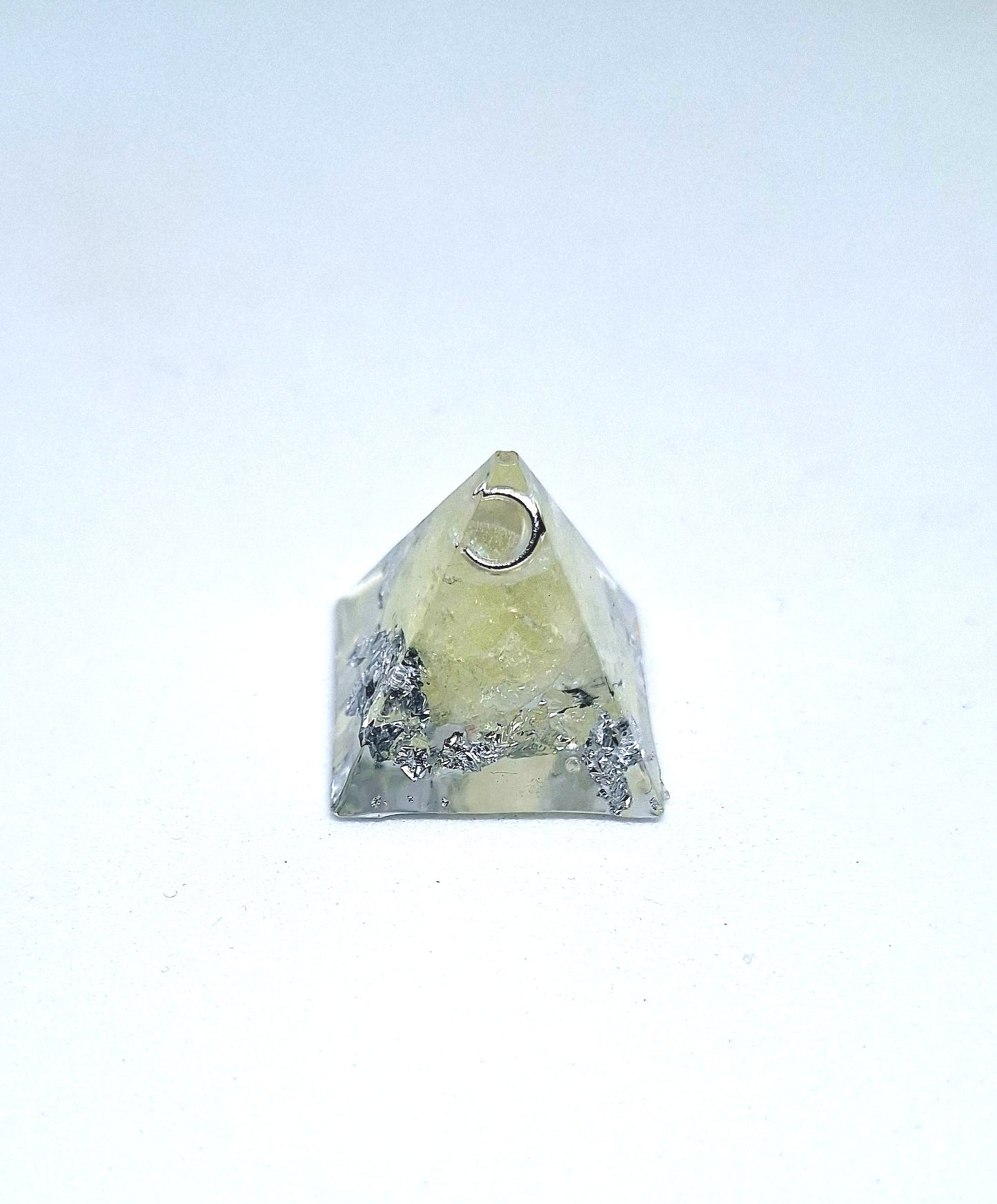 Orgonite pyramide XXS - Citrine, aluminium 💛