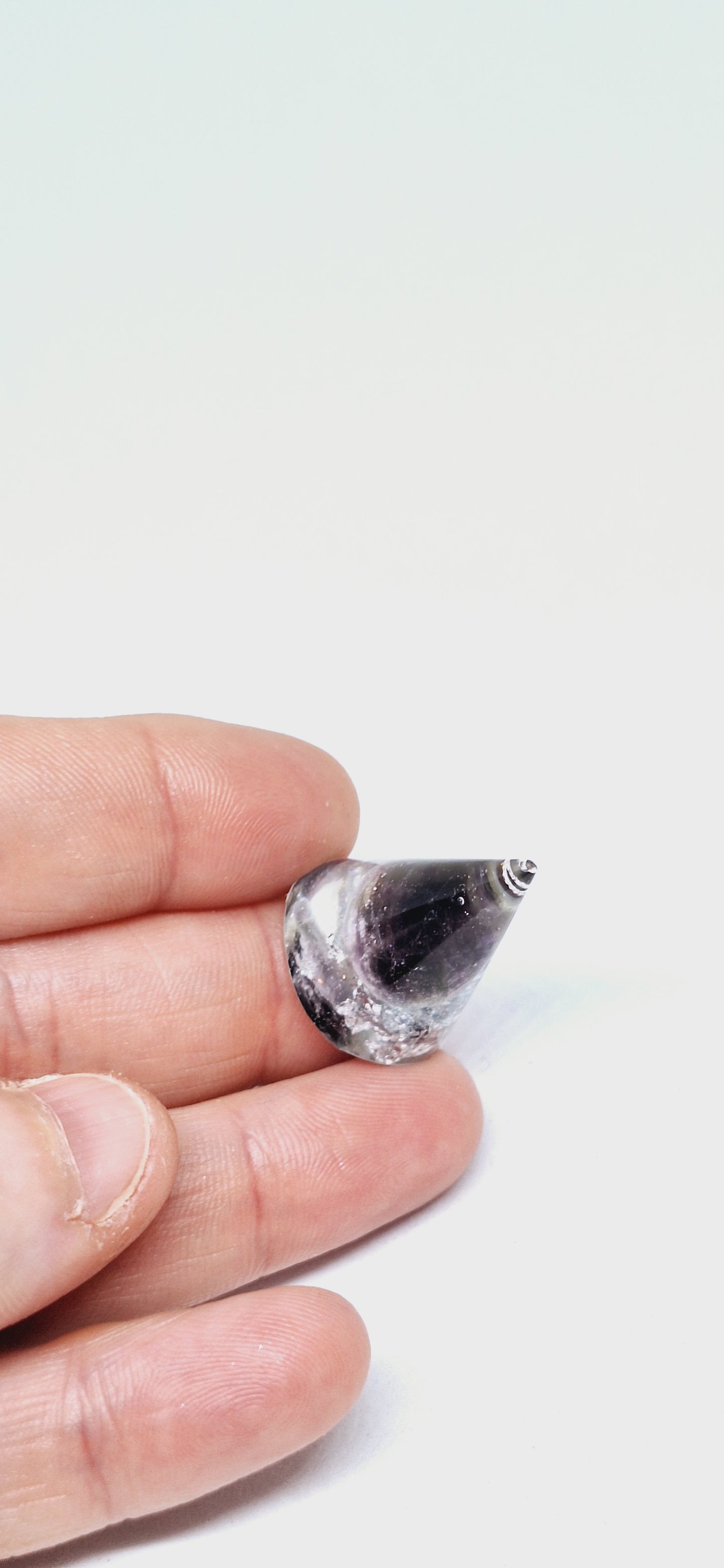 Orgonite cône XS - Améthyste, lune, aluminium ou or