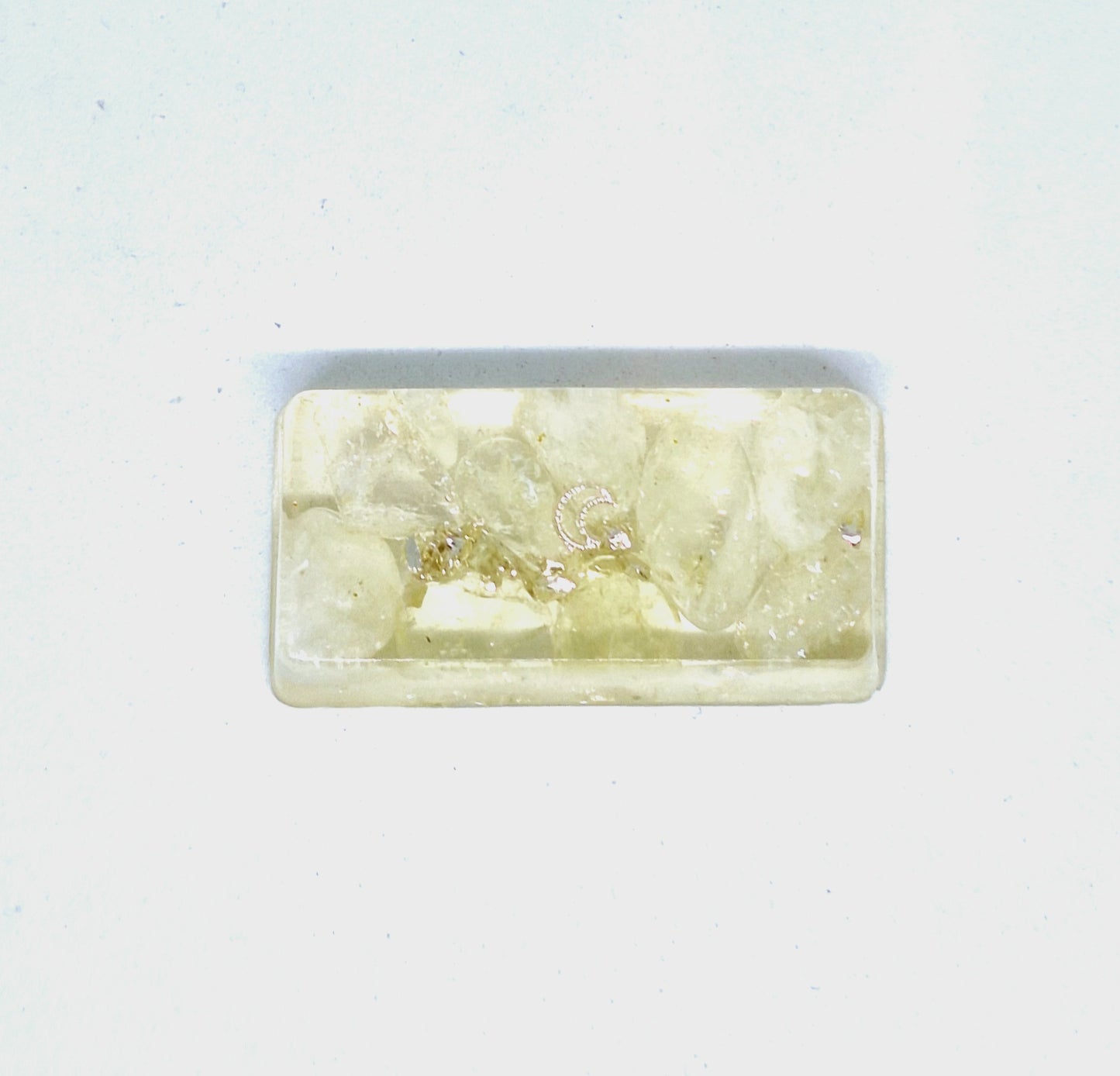 Orgonite lingot - Citrine, lune, aluminium