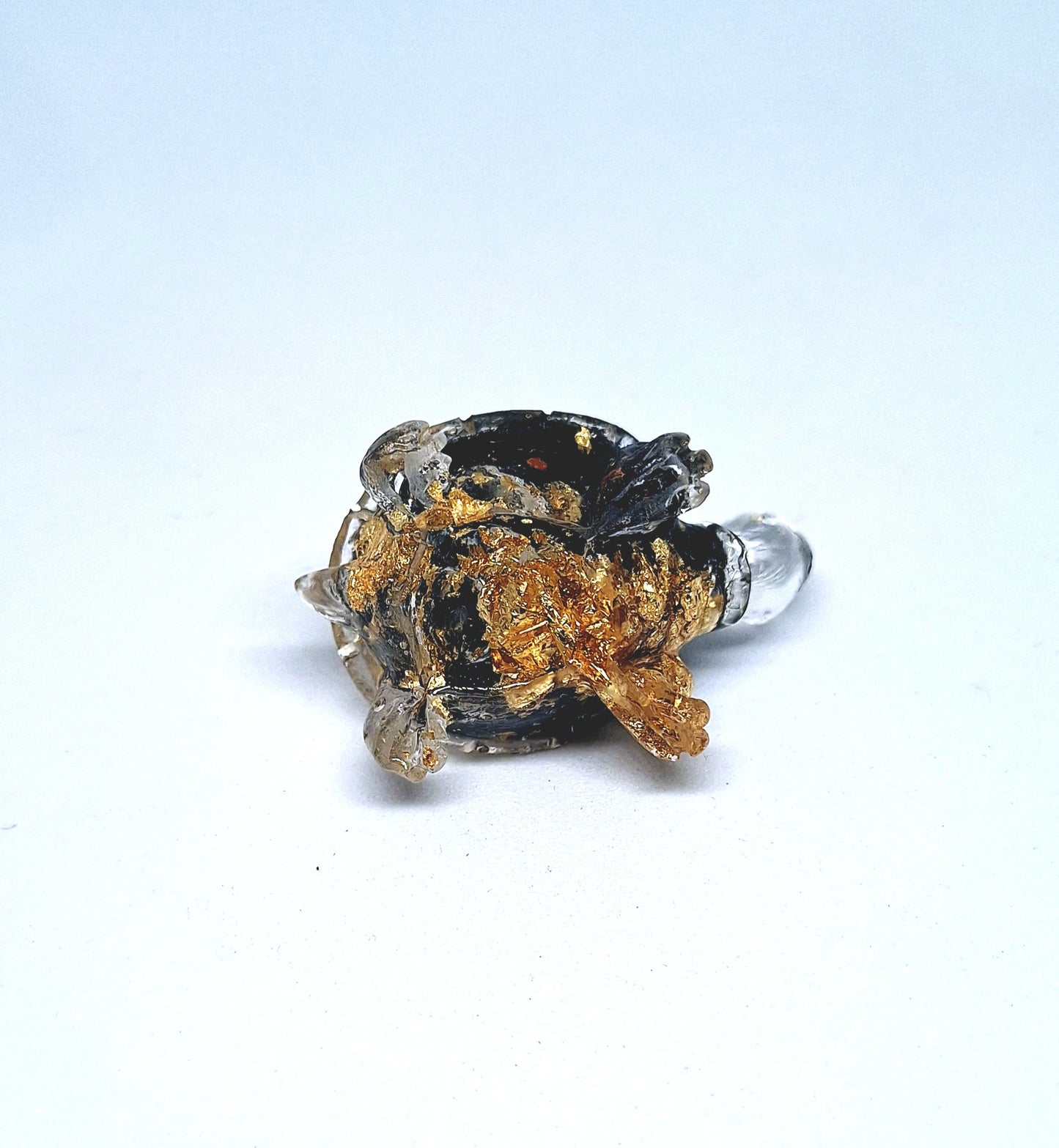 Tortue orgonite Obsidienne -Or