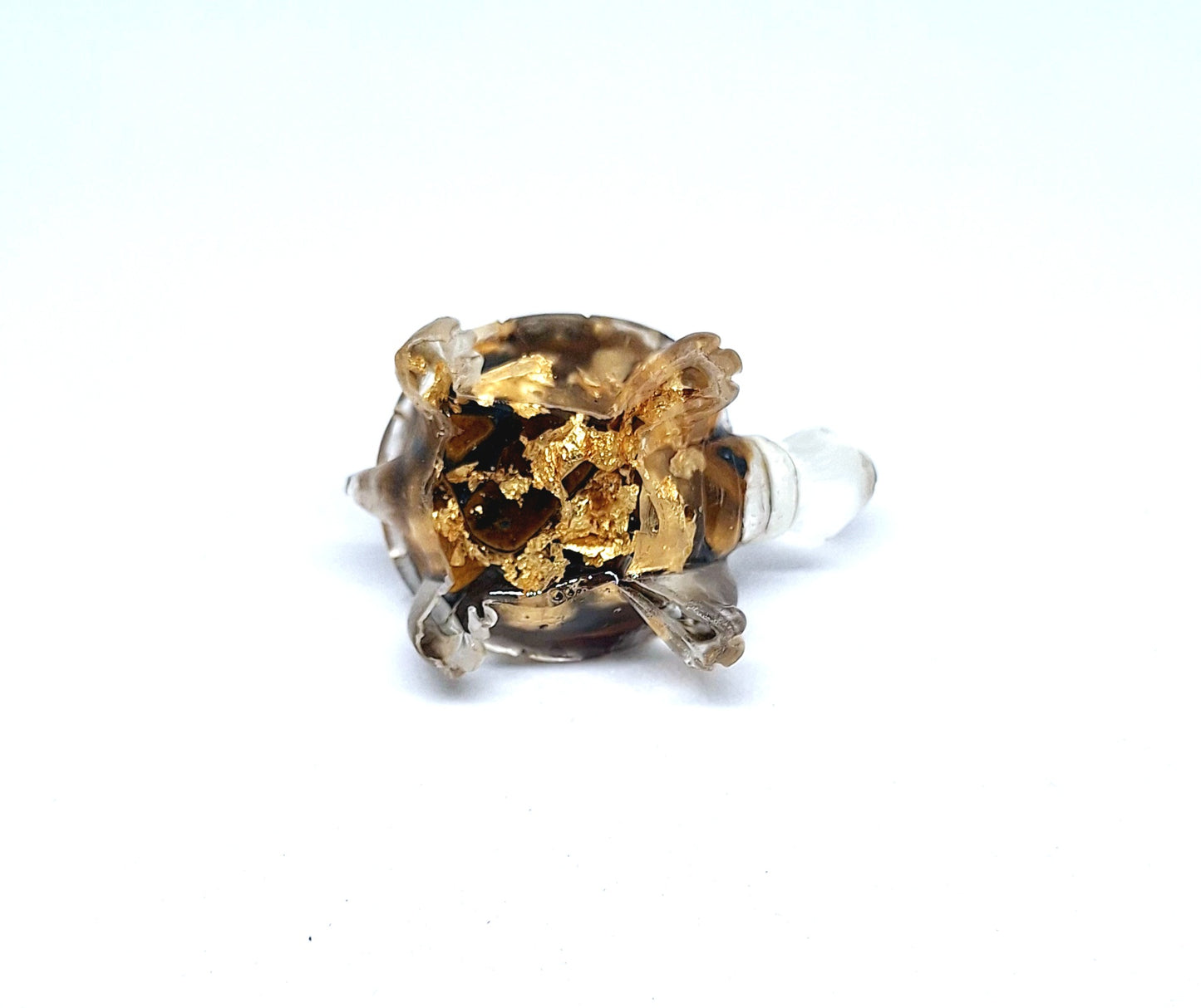Tortue orgonite Œil de tigre -Or