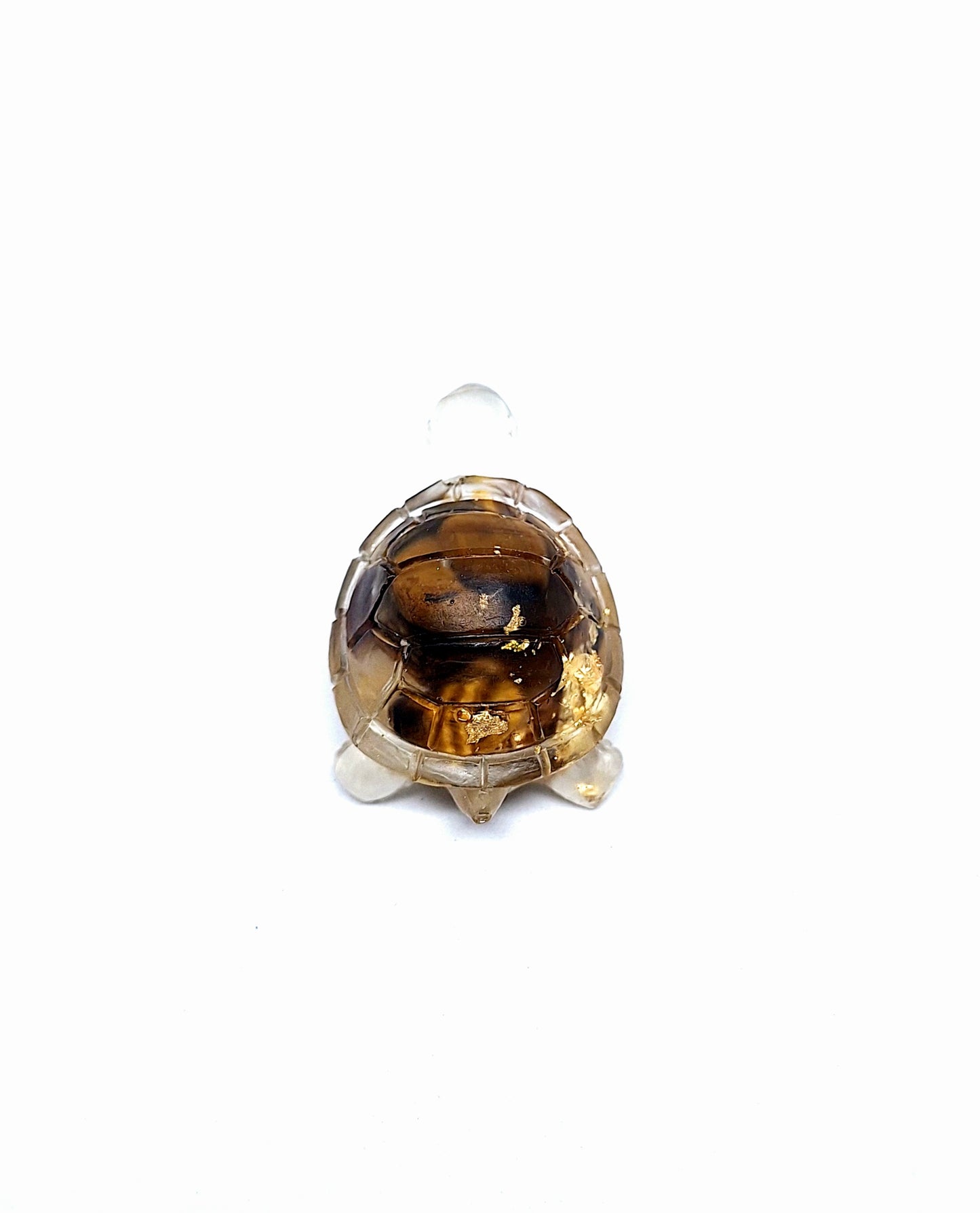 Tortue orgonite Œil de tigre -Or