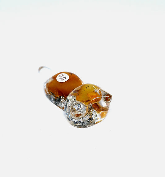 Chat orgonite Agate jaune ou rouge - Aluminium ou or