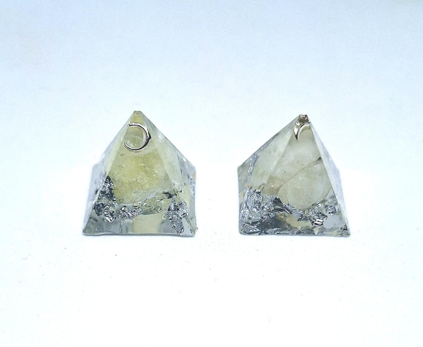Orgonite pyramide XXS - Citrine, aluminium 💛