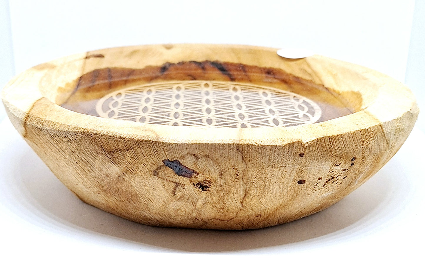 Plateau de rechargement bois M - Fleur de vie