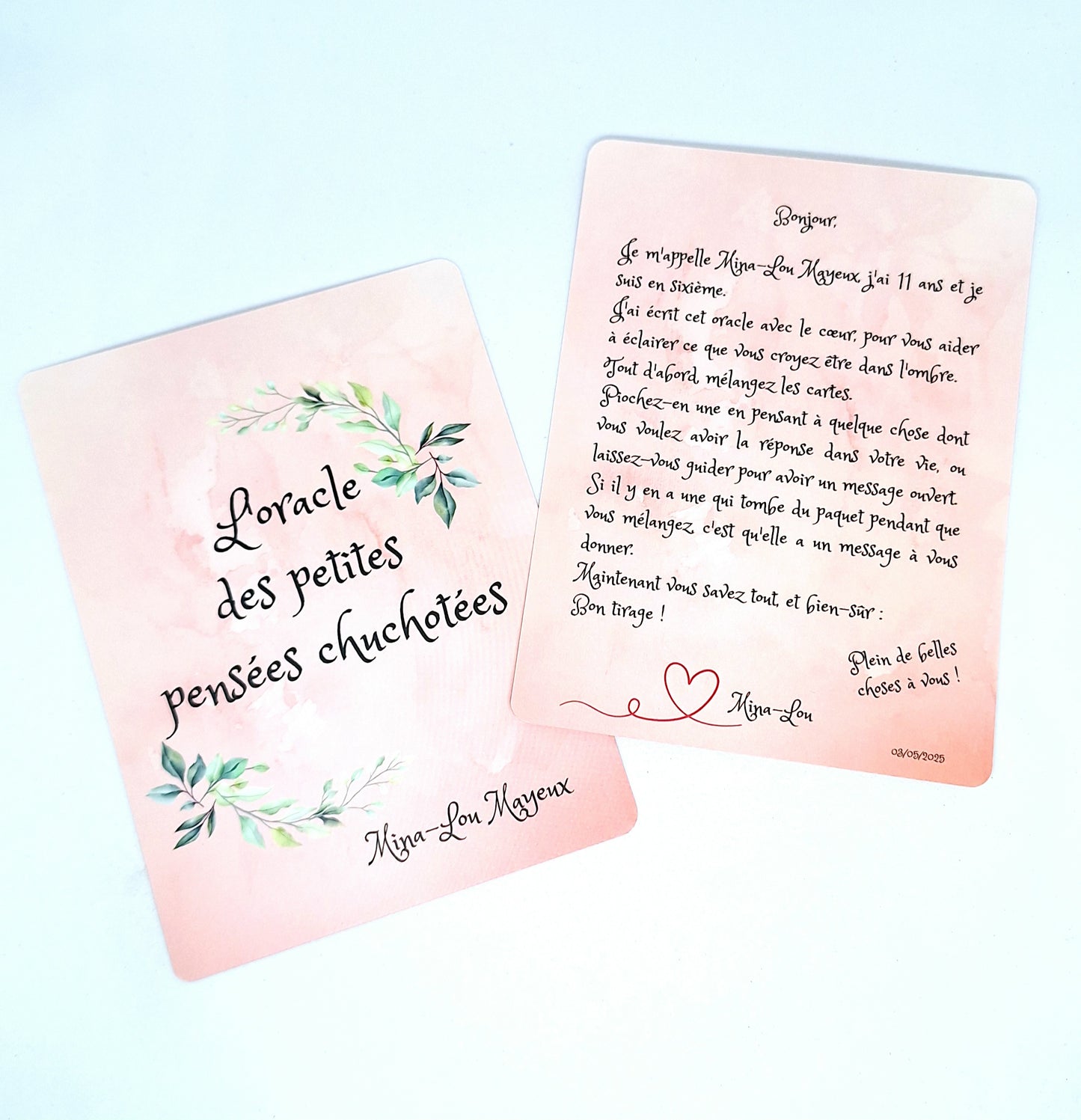 "L'oracle des Petites Pensées Chuchotées" de Mina-Lou Mayeux 💖😁🥰